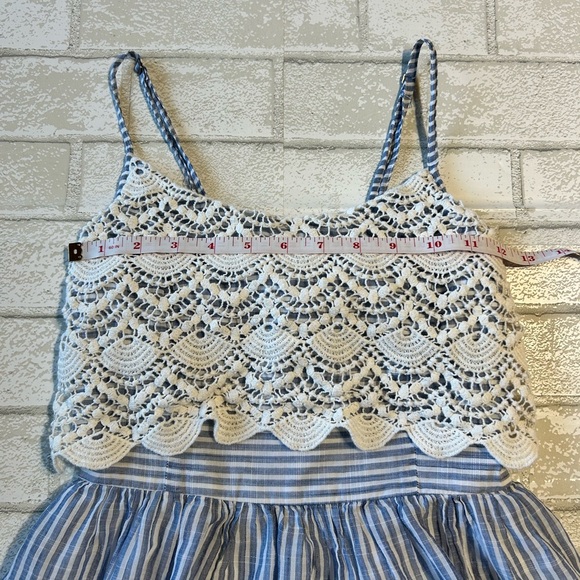 Abercrombie & Fitch White and Blue Striped Smocked Sundress - Picture 6 of 8